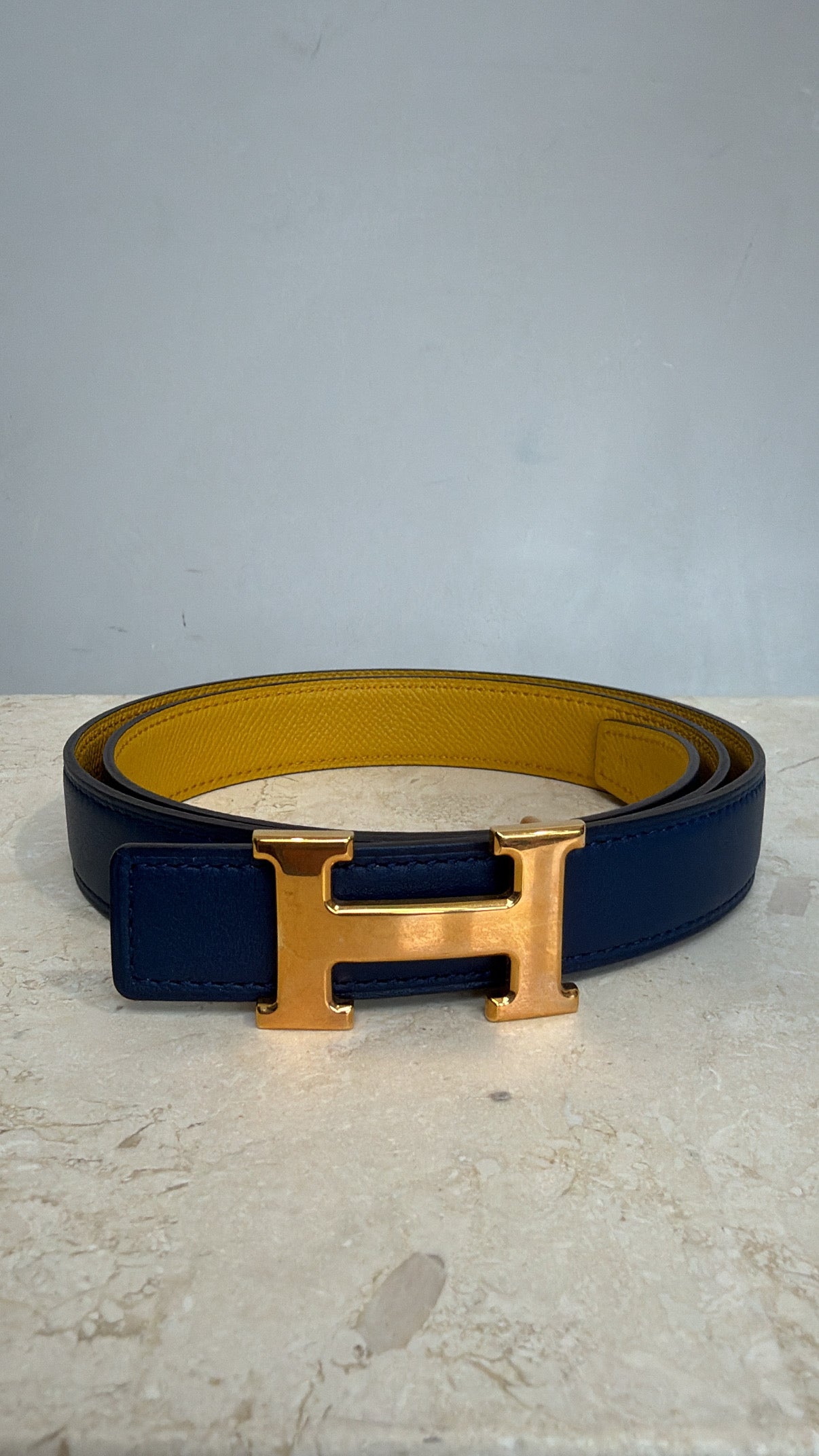 Hermès Mini Constance Belt Buckle & Reversible Leather Strap 24 mm, 85