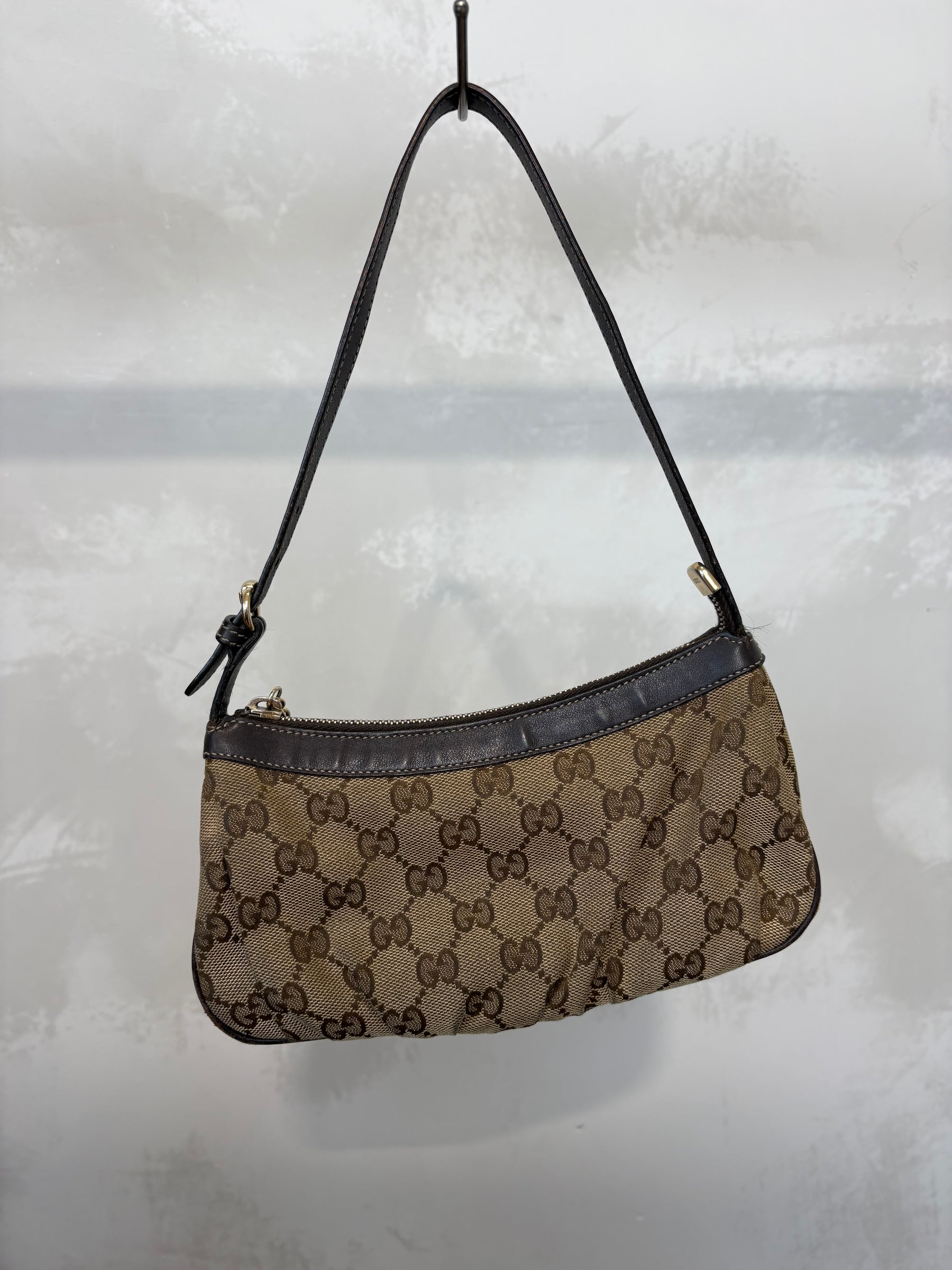 Gucci Monogram Canvas Shoulder Bag
