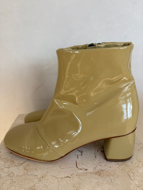 Forte Forte Beige Patent Ankle Boots, 39