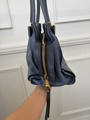 Chloé Steel Blue Leather Tote