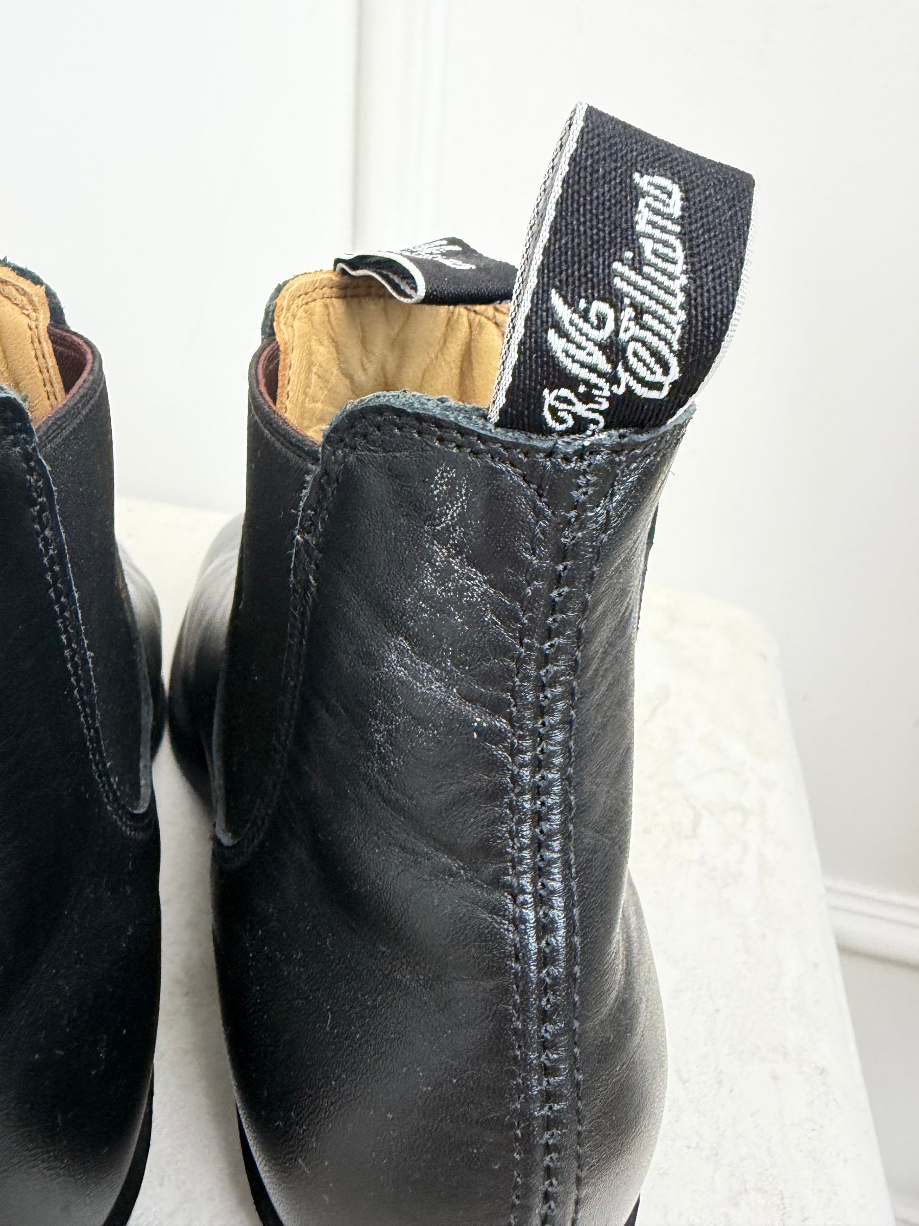 RM Williams Black Chelsea Boots, 38D