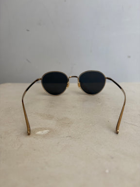 Oliver Peoples Gold Frame Round Sunglasses