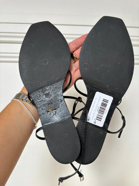 The Row Black Strappy Sandals, 39