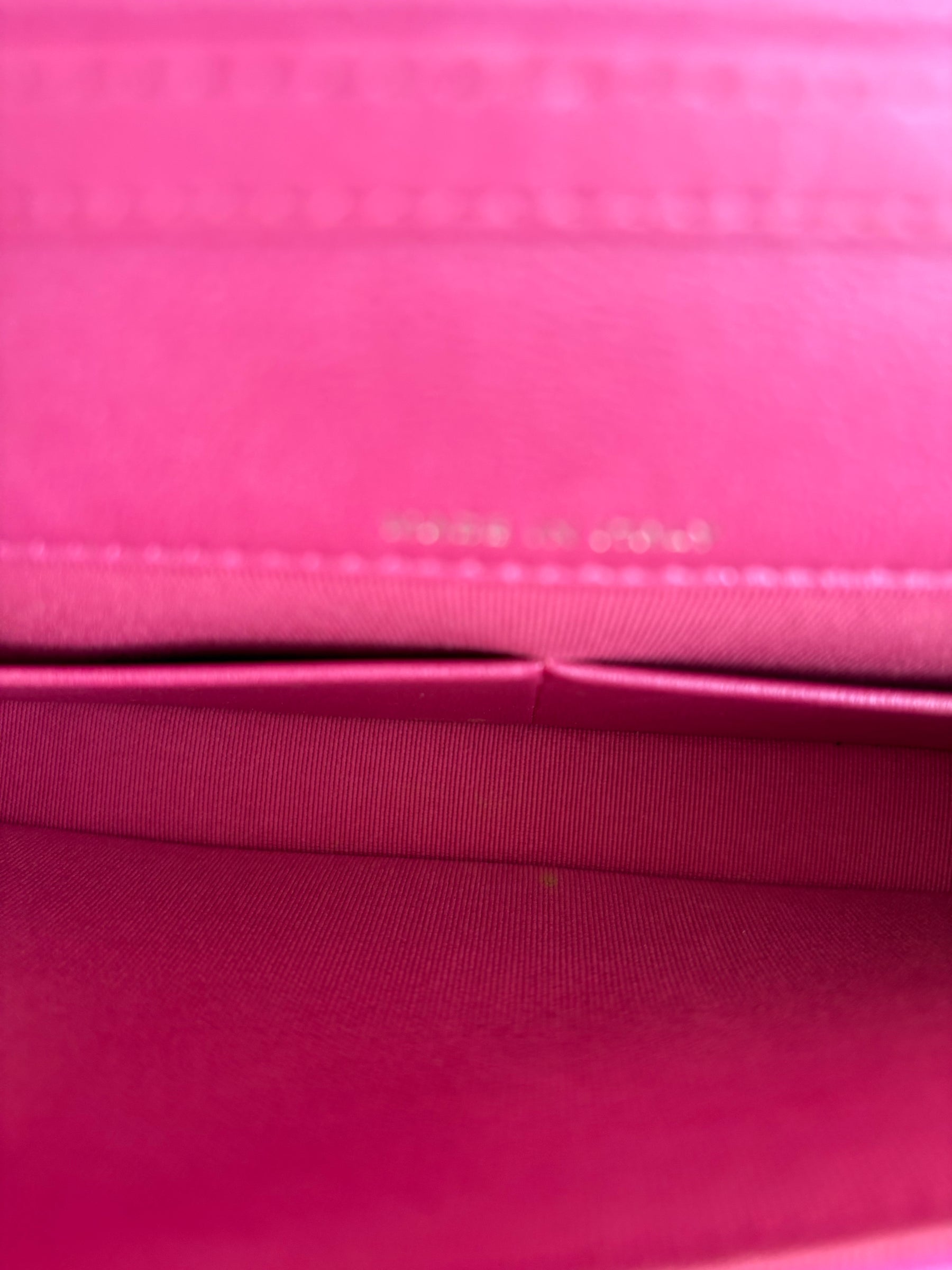 Chanel Pink Holographic Leather Rectangular Flap Bag