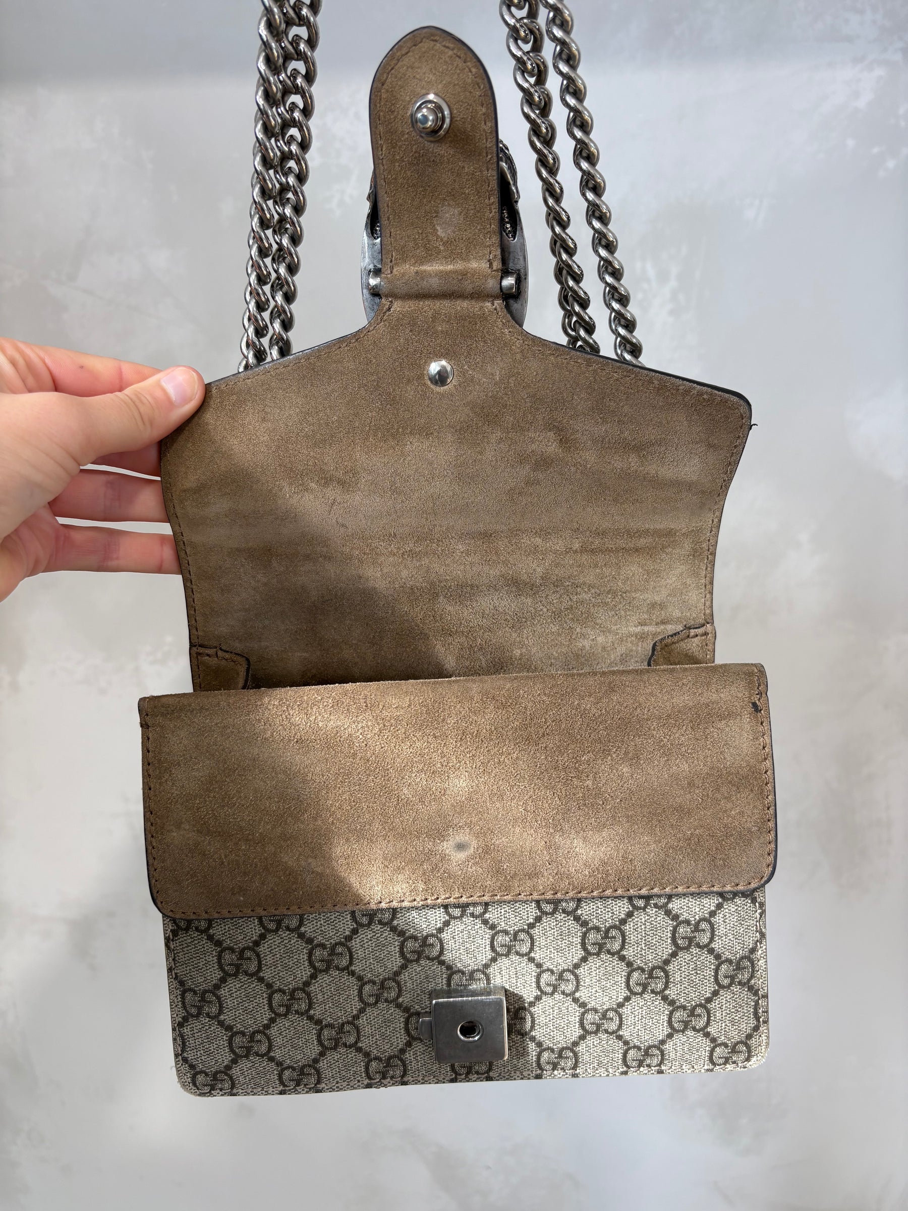 Gucci Supreme Canvas Monogram Mini Dionysus Bag