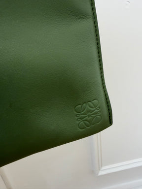 Loewe Green Leather Cross Body Pouch