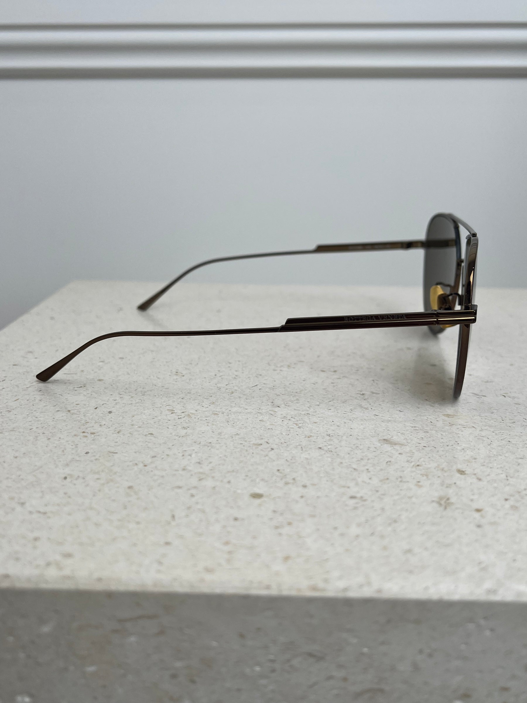 Bottega Veneta Bronze Aviator Sunglasses