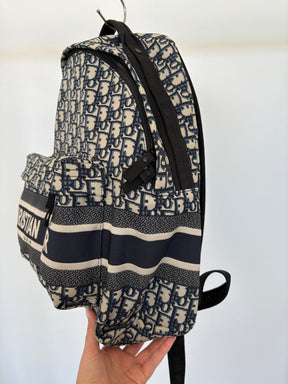 Dior Travel Backpack Blue Dior Oblique Jacquard