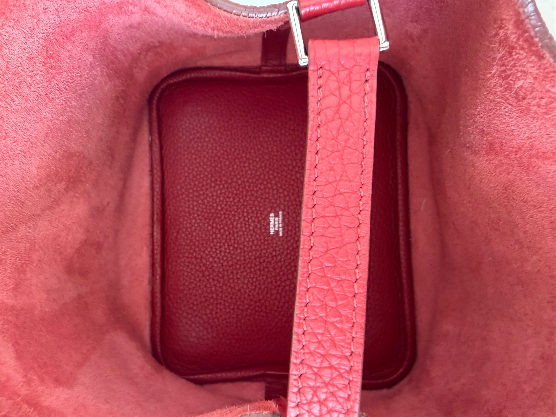 Hermès Picotin 22 Rouge Clemence Q Square