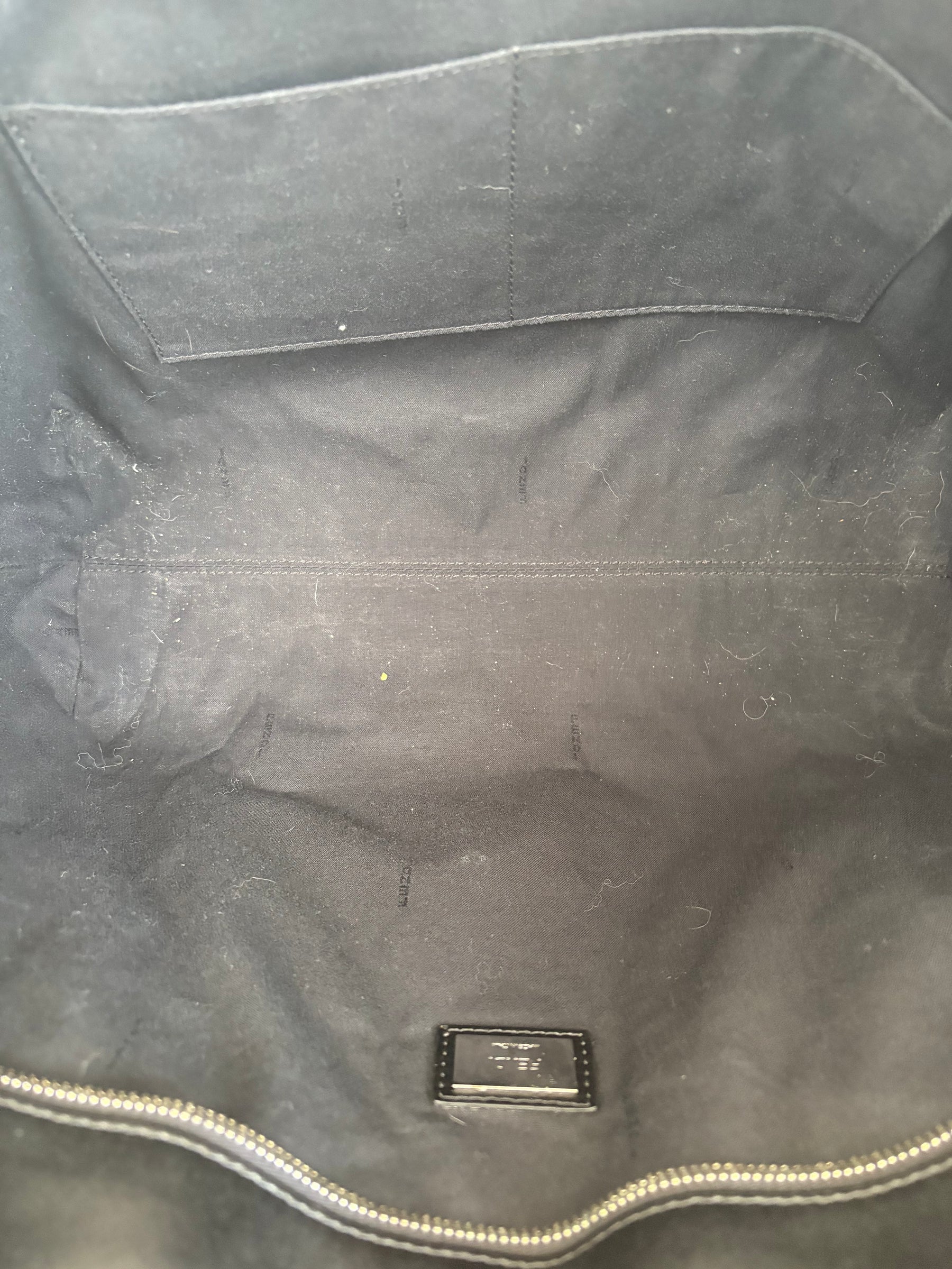 Fendi Black Leather Monster Tote
