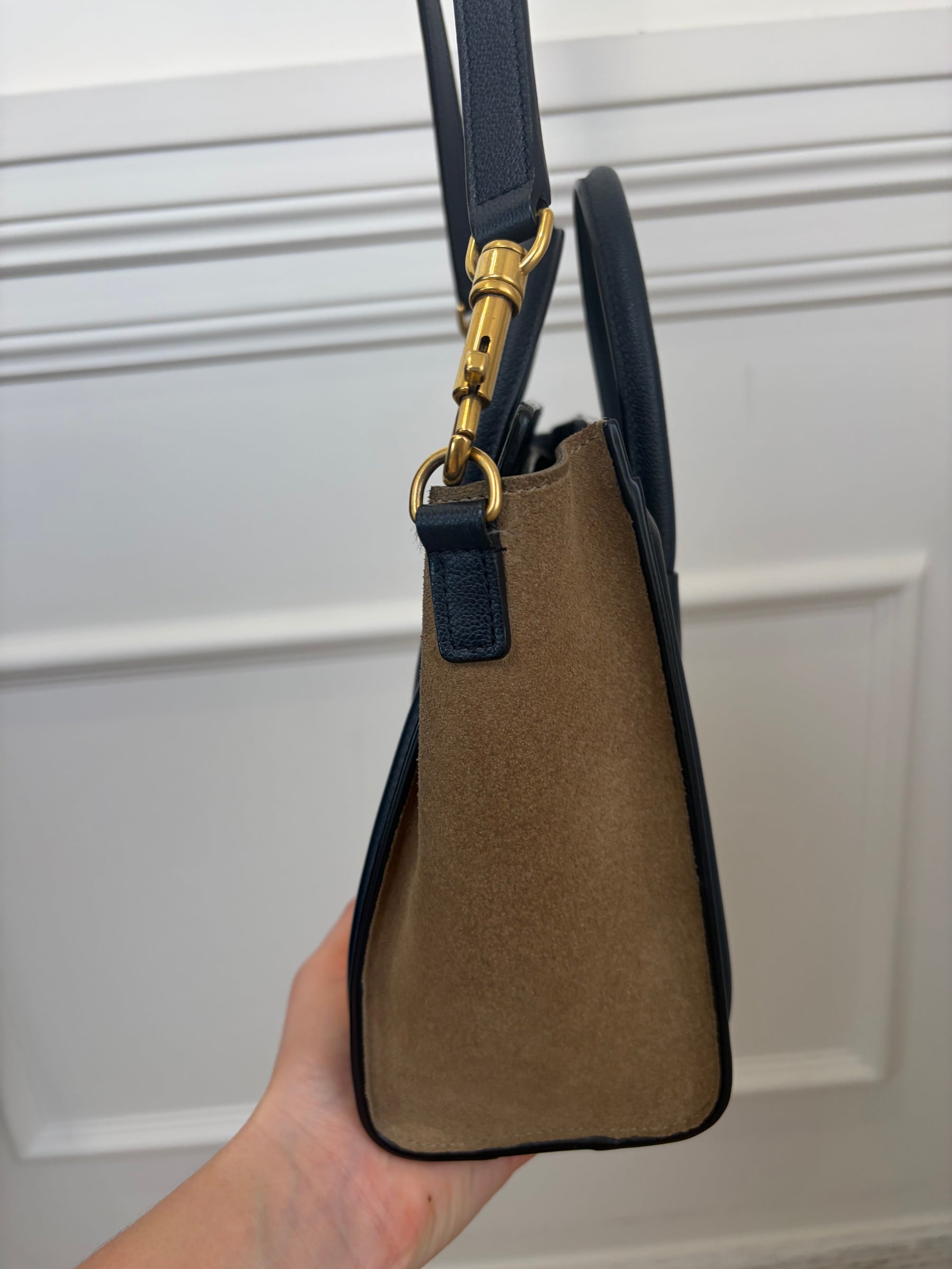 Celine Nano Luggage Tote Tricolour Yellow Black