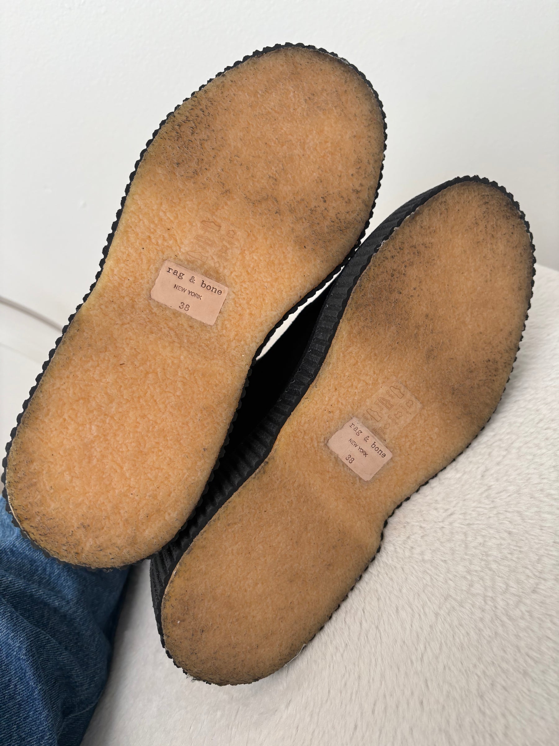 Rag & Bone Black Suede Lace Up Boots, 38