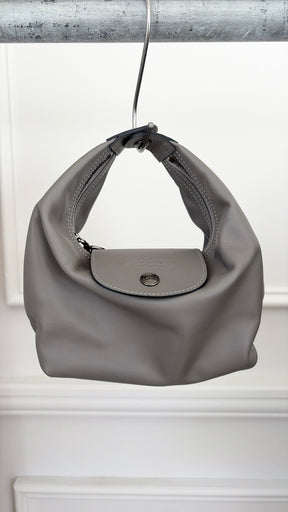 Longchamp Grey Leather Xtra Handbag XS