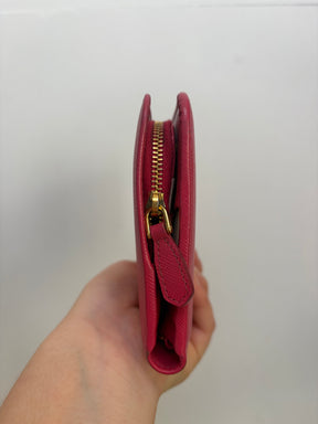 Prada Pink Saffiano Continental Wallet