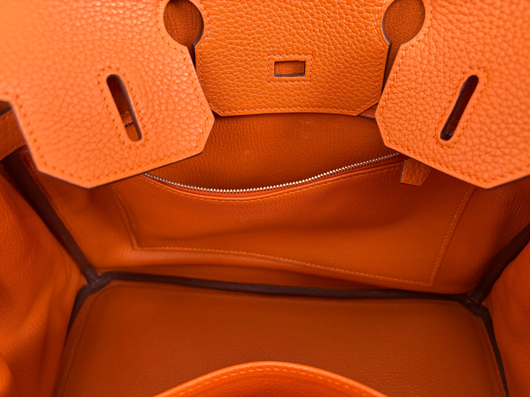 Hermès Birkin 30 Orange Taurillon Clemence Leather With Paladium Hardware