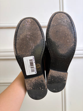 Celine Triomphe Loafers In Black, 37