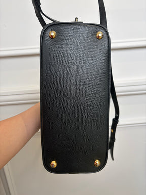 Prada Black Saffiano Leather Matinee Bag