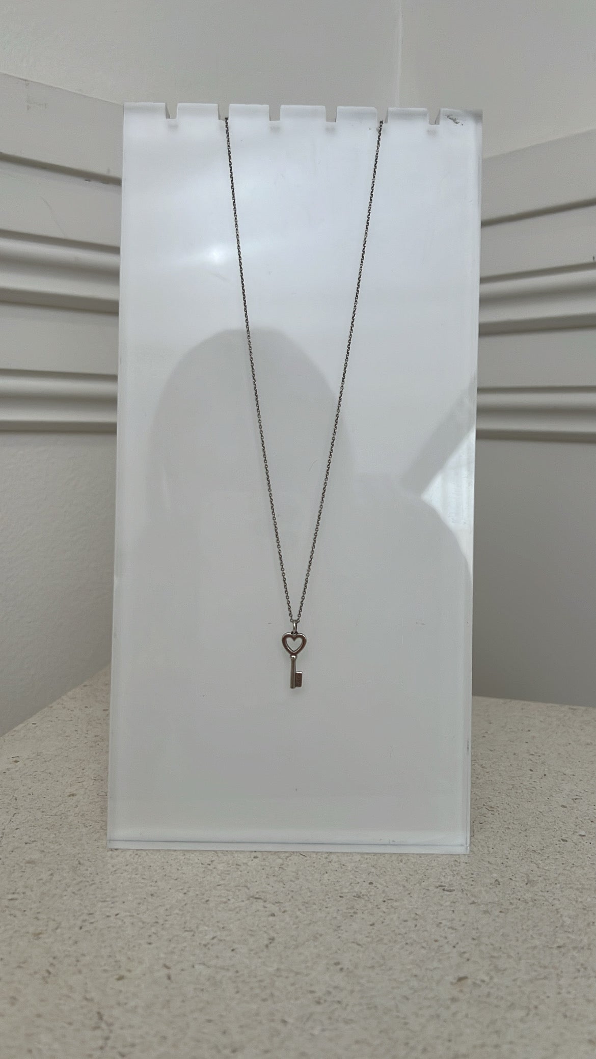 Tiffany Heart Key Pendant In Silver