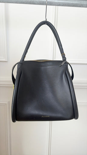 JW Anderson Black Leather Bumper Zipped Tote