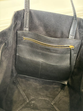 Celine Black Leather Cabas Phantom Tote