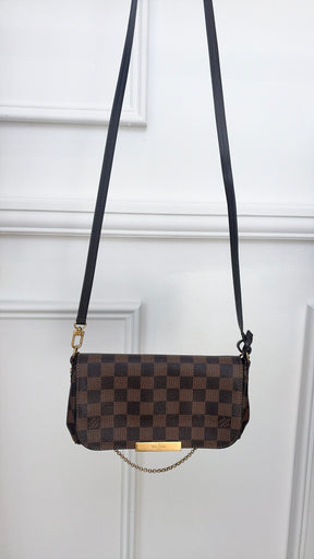 Louis Vuitton Favourite Cross Body MM Brown Damier Bag
