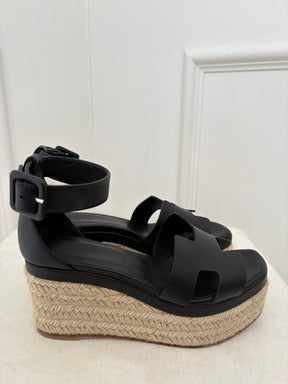 Hermès Elda Espadrille Black, 35