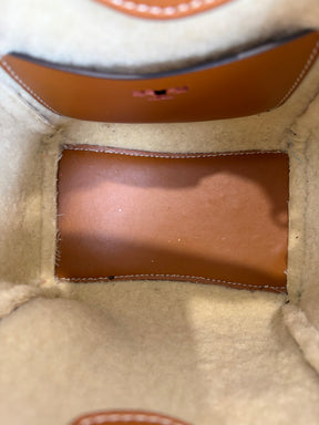 Tory Burch Small Shearling Bucket Bag