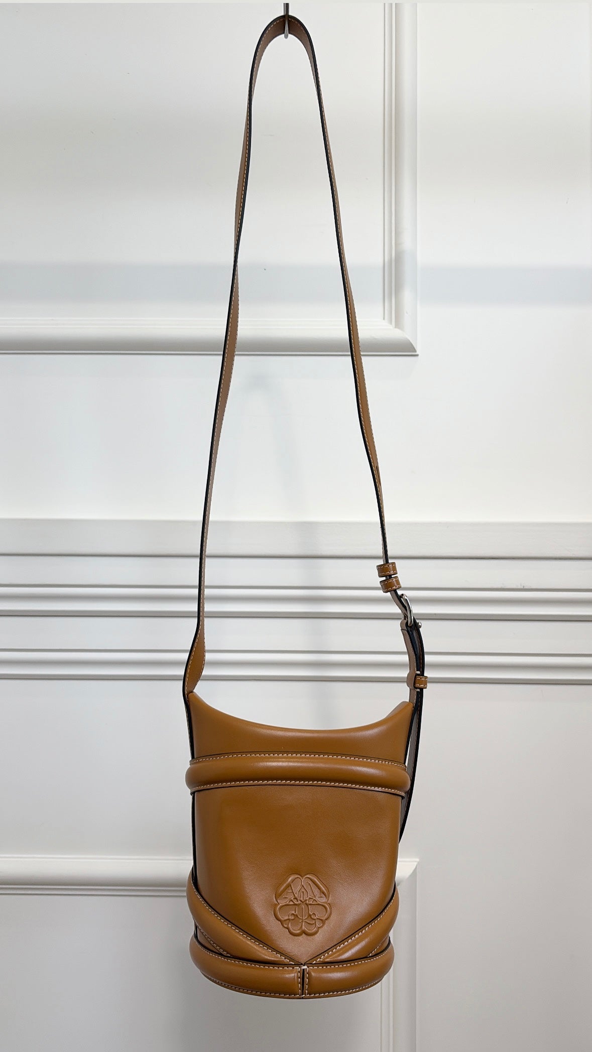 Alexander McQueen Tan Leather 'Curve' Bag