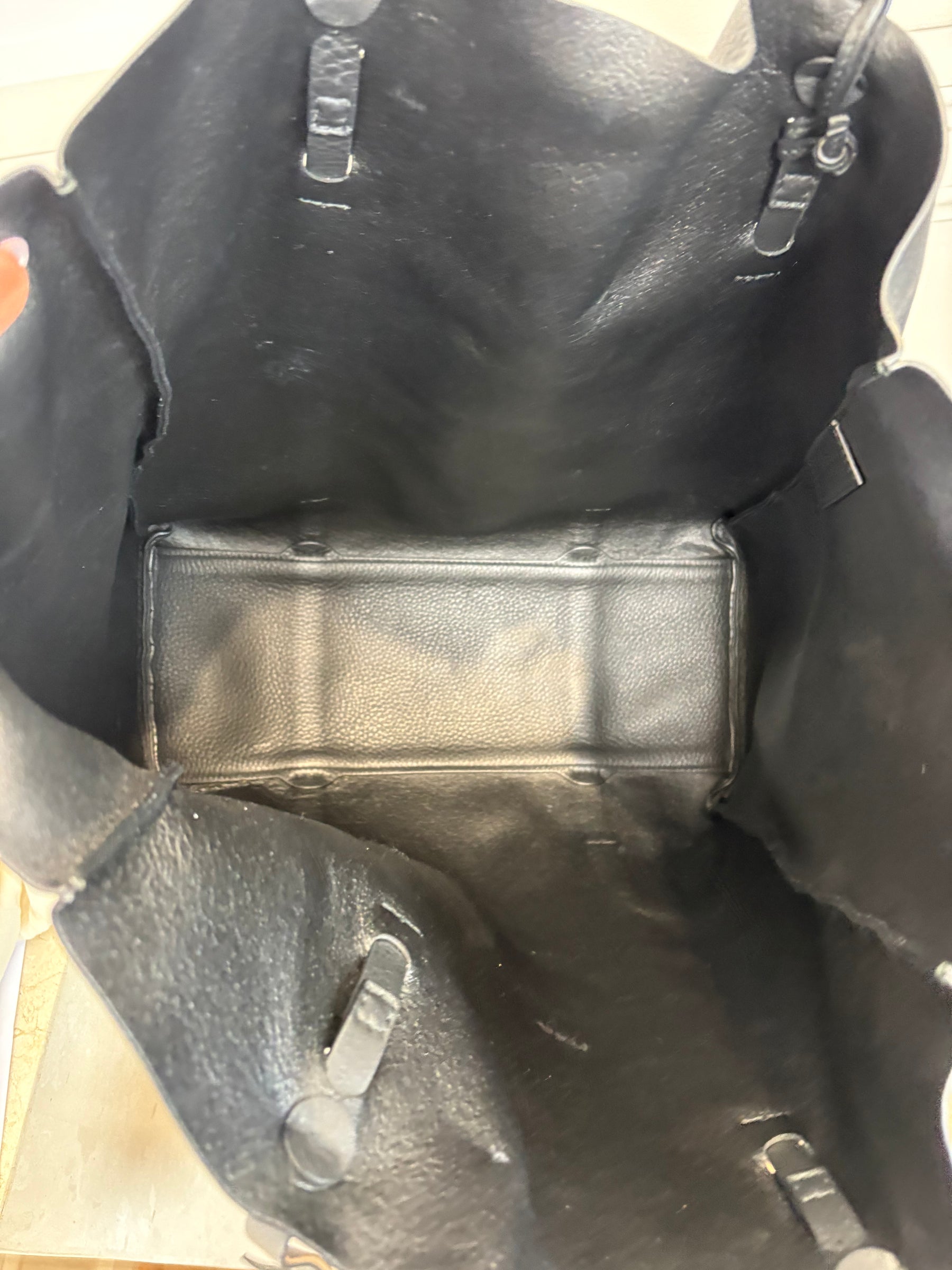 Balenciaga Black Leather Logo Tote