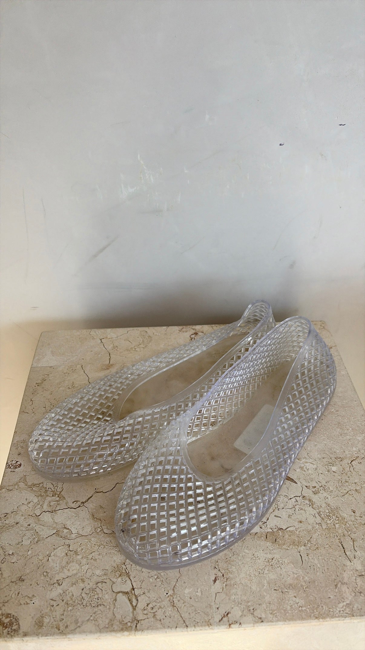 Ancient Greek Sandals Clear Jelly Ballet Flats, 39