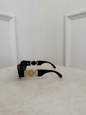 Versace Black Sunglasses Gold Hardware