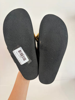 JW Anderson Chain Detail Slip On Mules Black, 38