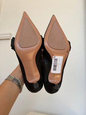 Scanlan Theodore Black Textured Stretch Pumps, 36