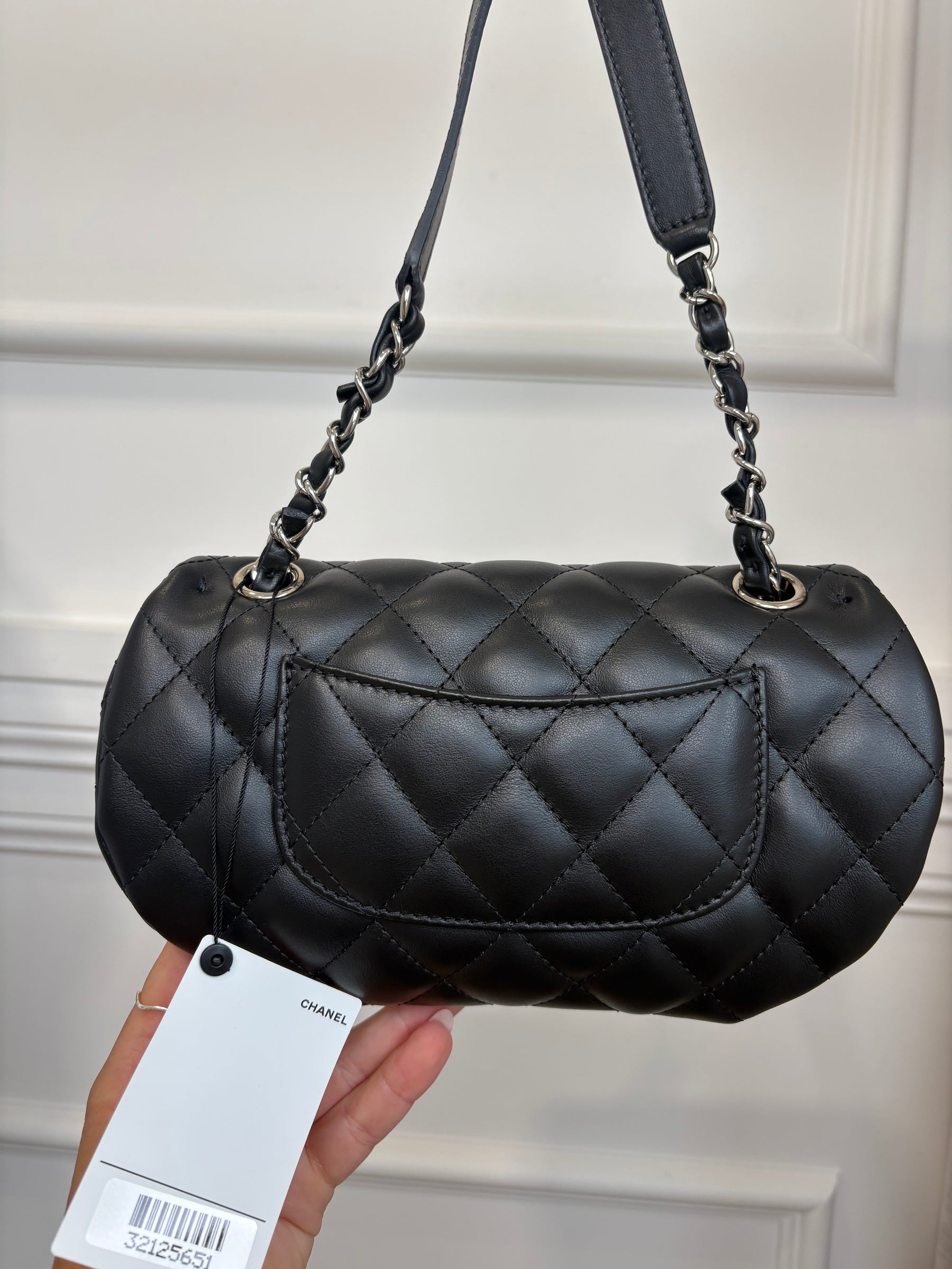 Chanel Black Leather Uniform Belt Bag