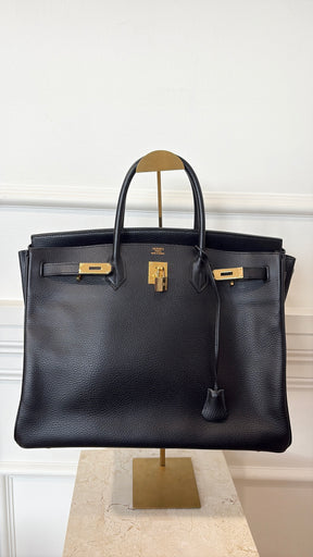 Hermès Birkin 40 in Noir Courchevel Leather