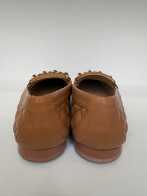Chanel Tan Quilted Leather Loafer Flats, 36 C