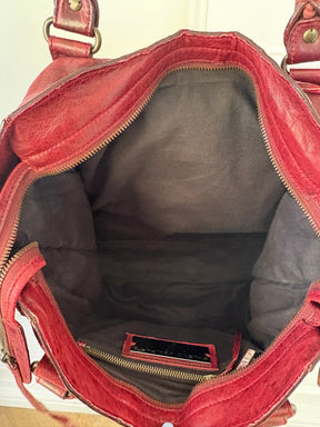 Balenciaga Merlot City Bag