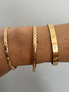 Chanel Coco Crush Quilted Motif, 18K Yellow Gold Bracelet, M