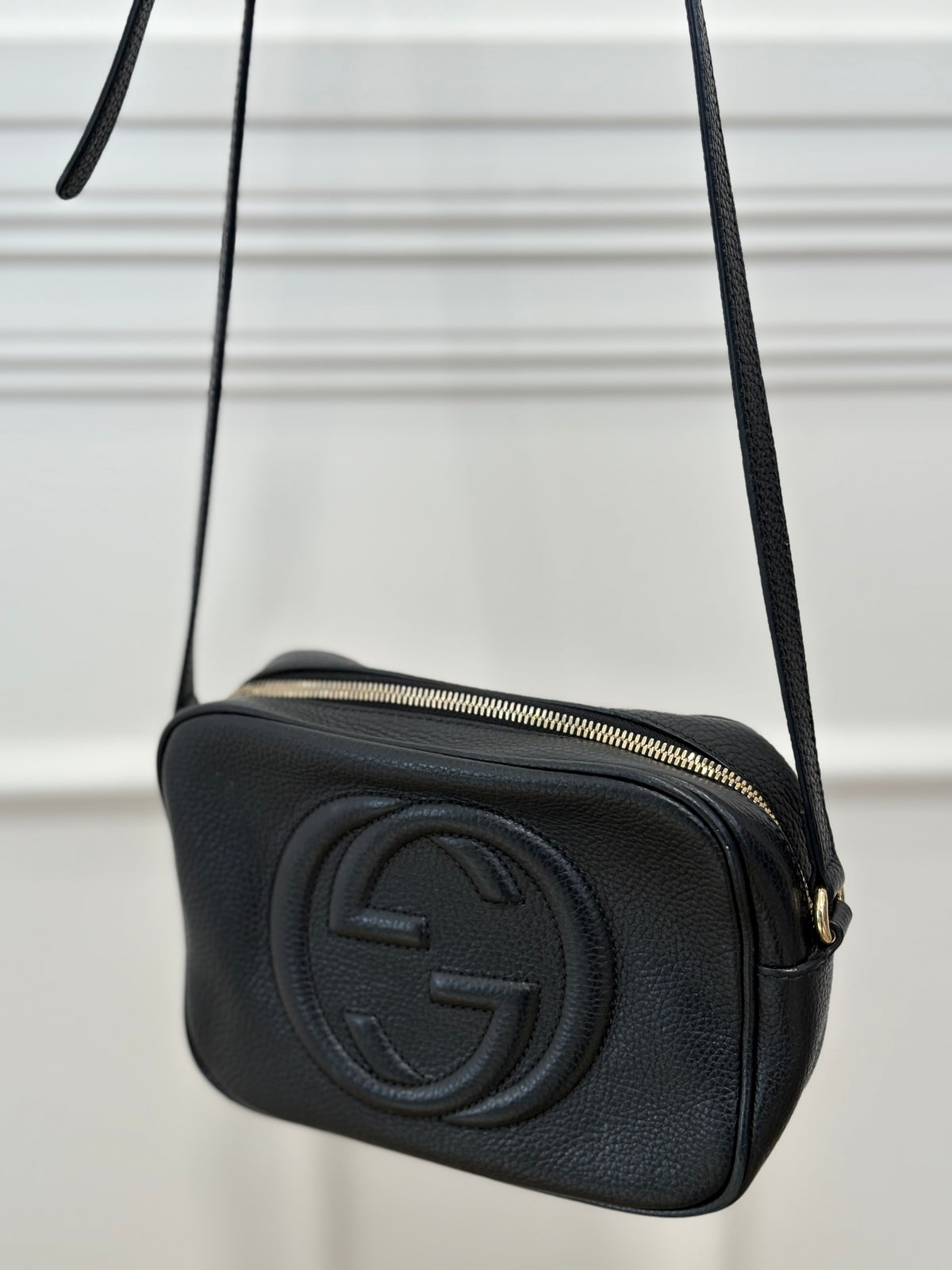 Gucci Black Grained Leather Soho Disco Bag