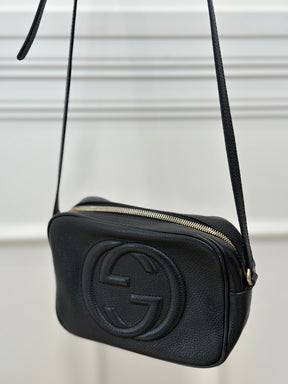 Gucci Black Grained Leather Soho Disco Bag