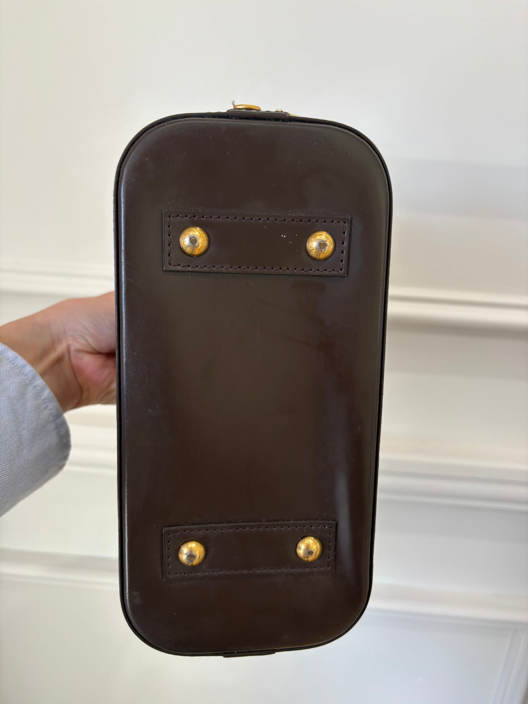 Louis Vuitton Damier Alma BB In Brown Lock & Key