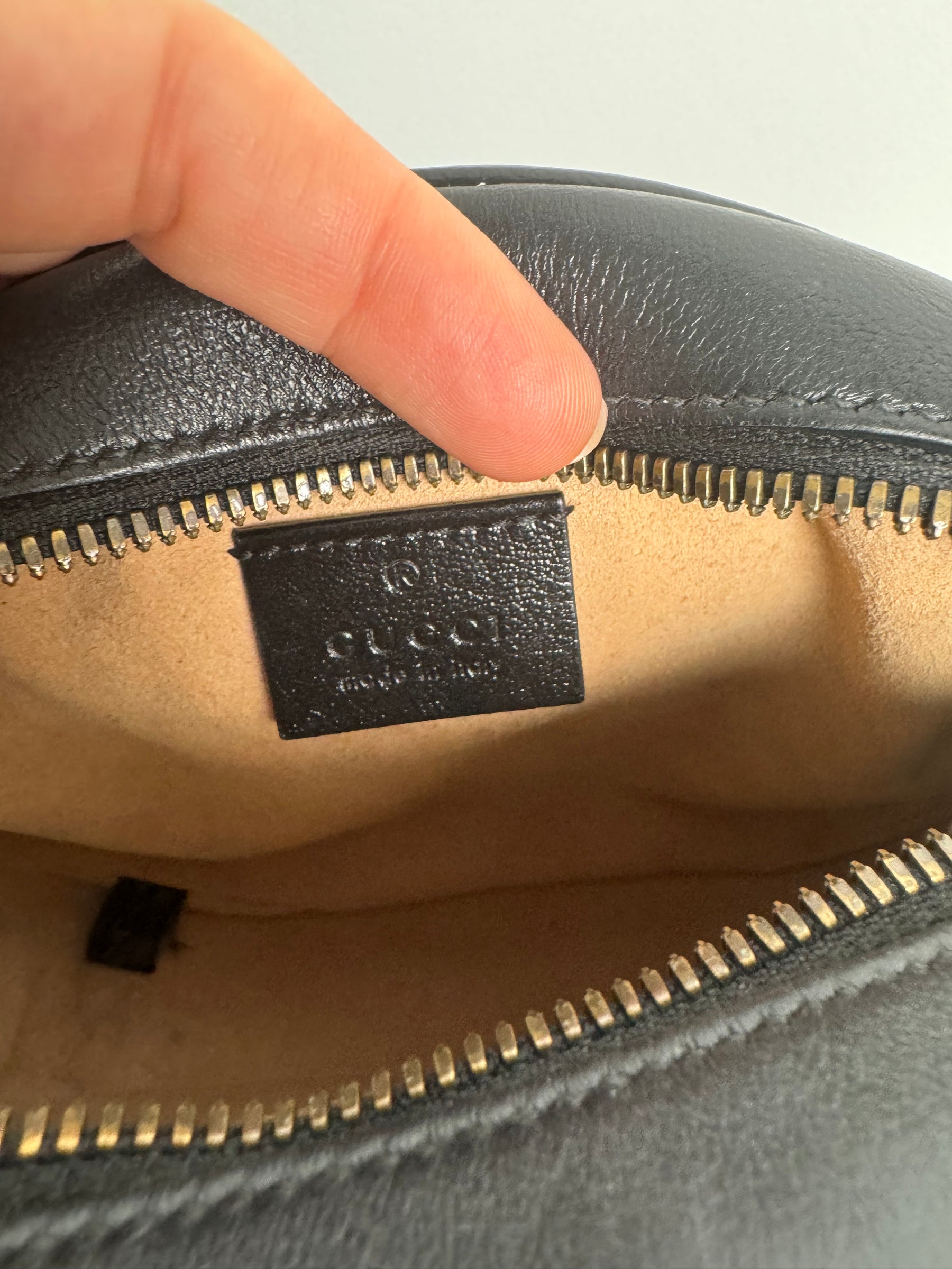 Gucci GG Marmont Round Leather Crossbody Bag