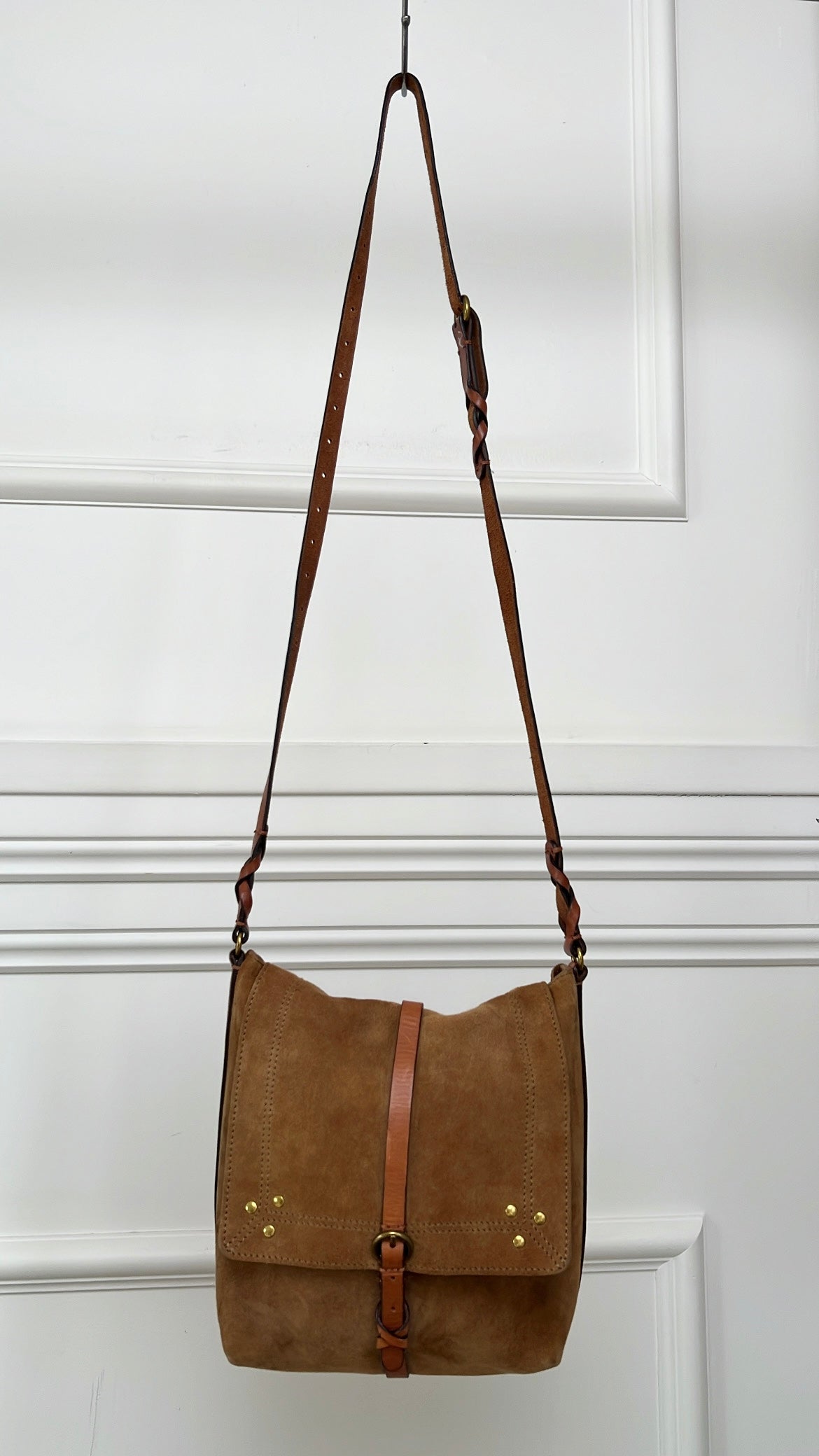 Jerome Dreyfuss Camel Suede Tony Crossbody Bag