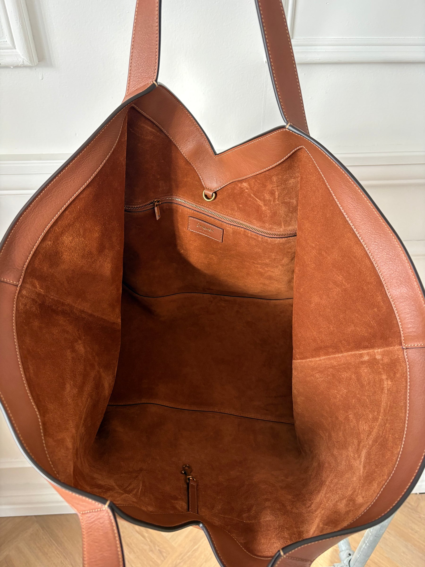 Saint Laurent Tan Leather  Y Tote Bag