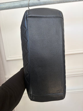 Chanel Black Caviar Leather Grand Shopping Tote