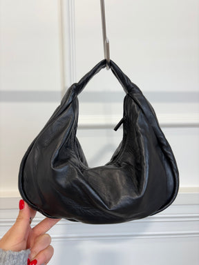 A-ESQUE Black Soft Leather 'Bon Bon' Bag