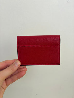 Dior Saddle Bloom Card Holder Red