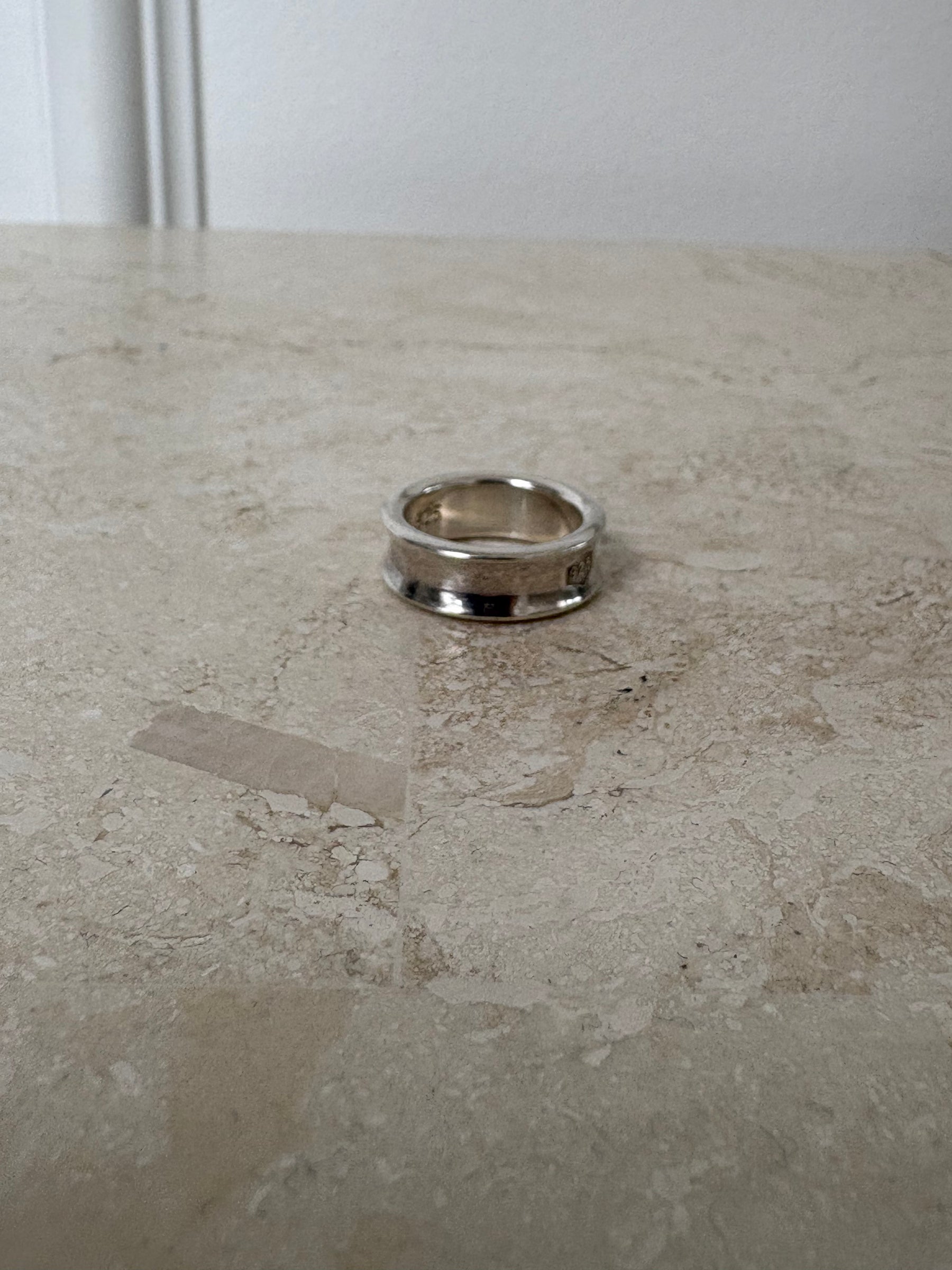 Tiffany & Co. Sterling Silver Logo Ring, 50