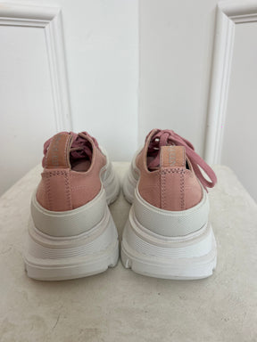 Alexander McQueen Pink Canvas Chunky Sneaker, 35.5 D