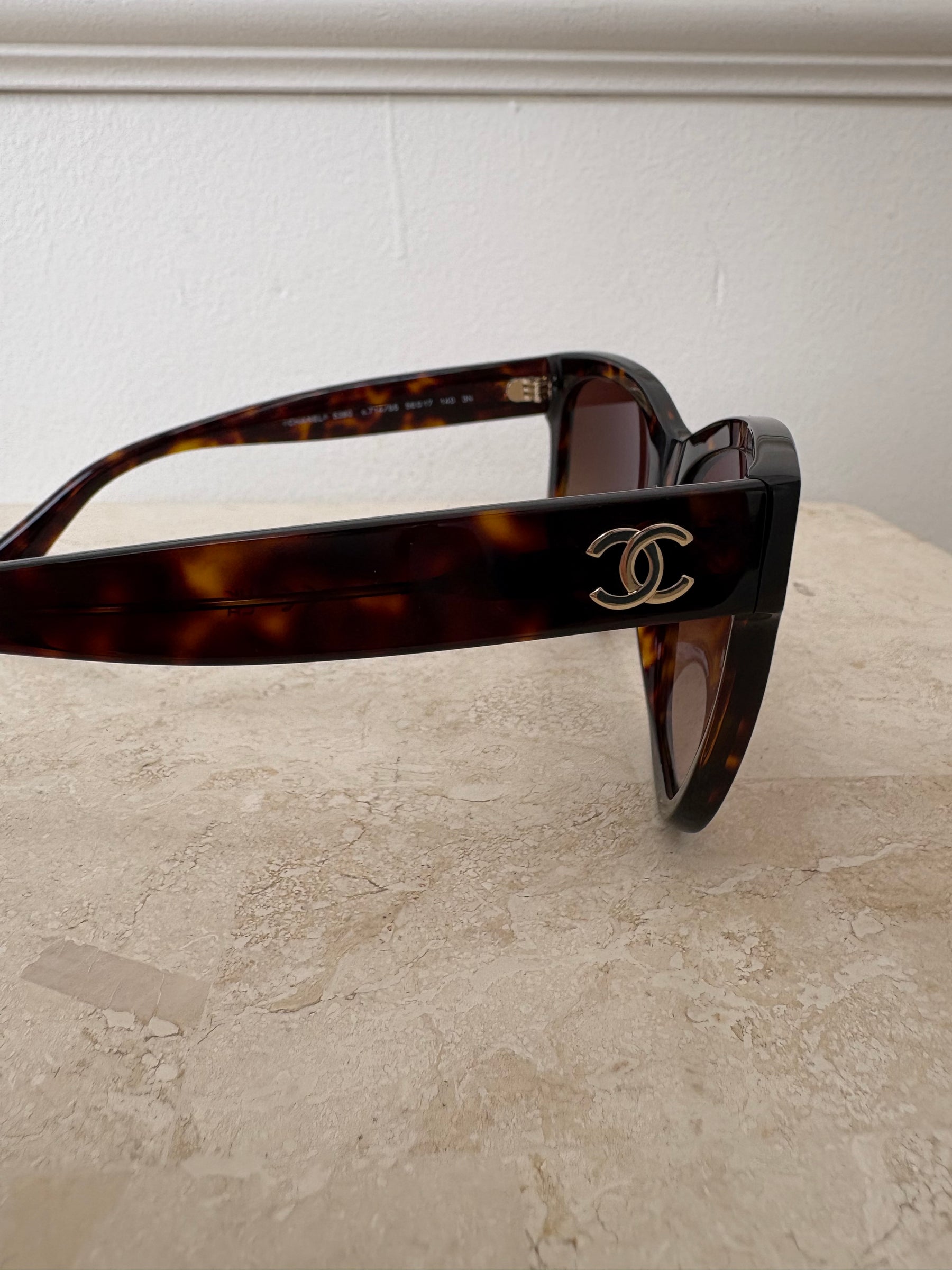 Chanel Tortoiseshell Oversized Sunglasses